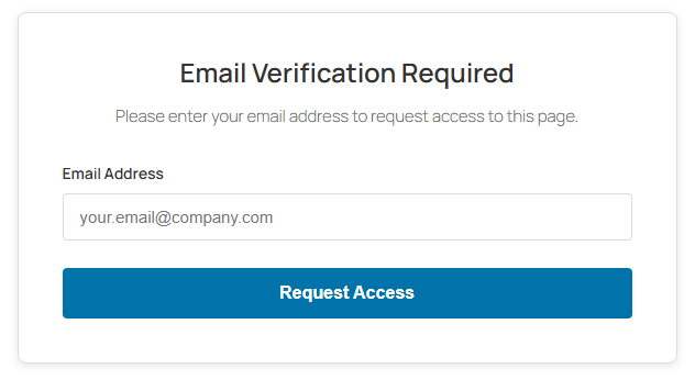 **Frontend Form:** The clean, simple email request form presented to users.