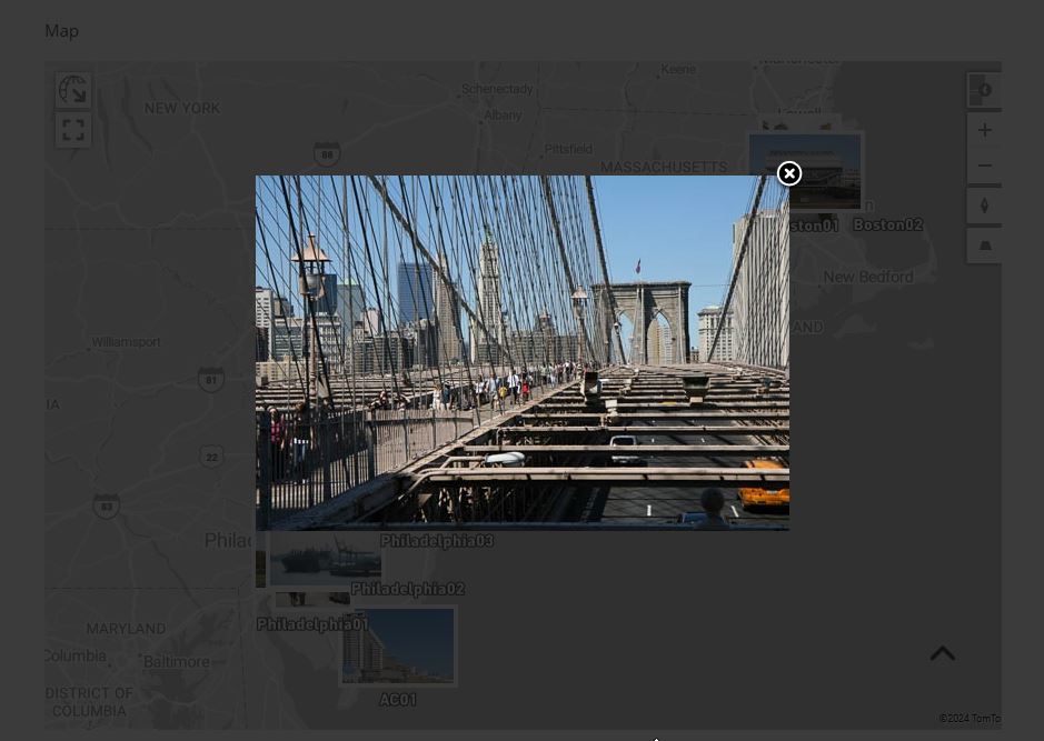 Rectangular thumbnails with border in portrait or landscape orientation. Terra map style.
