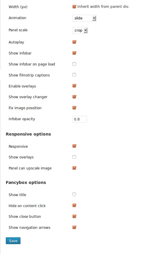 Backend Settings (v 1.1.0)
