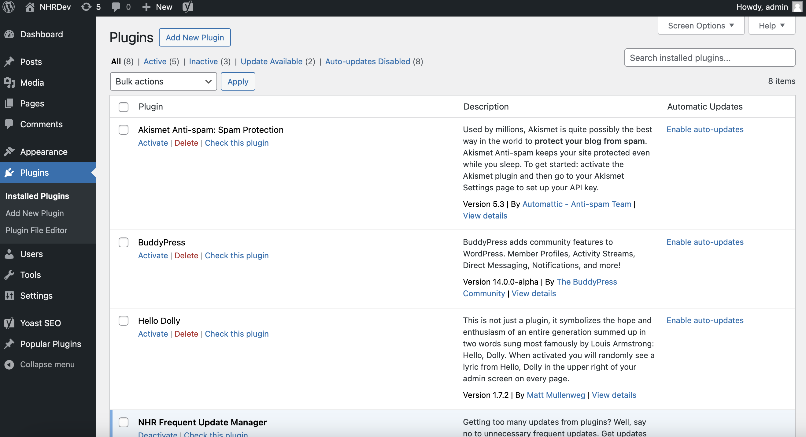 After installing the plugin. All plugin update notices are hidden.