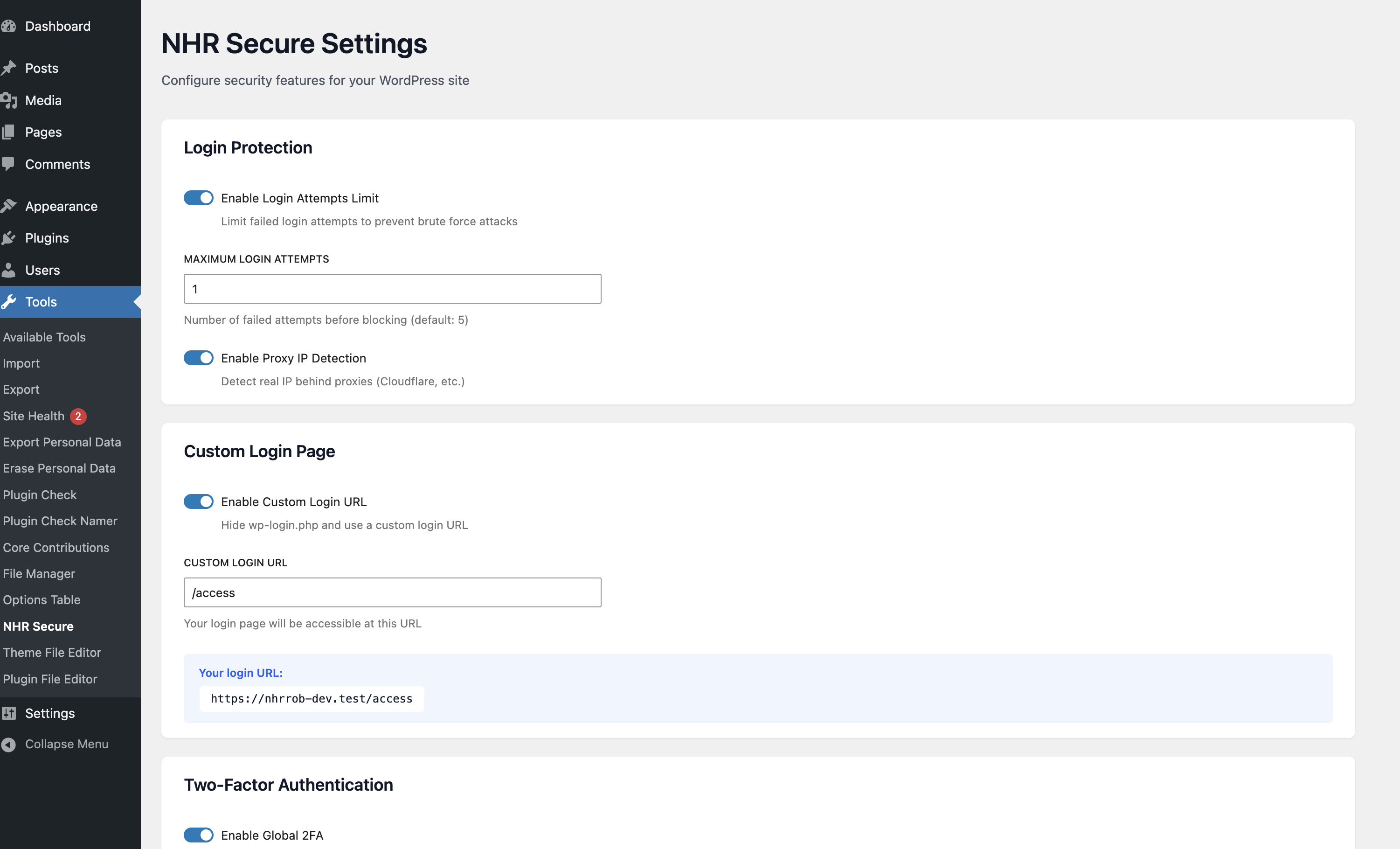 Modern React-powered settings page.