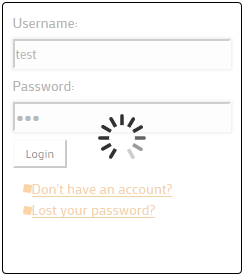Ajax authentication in action.