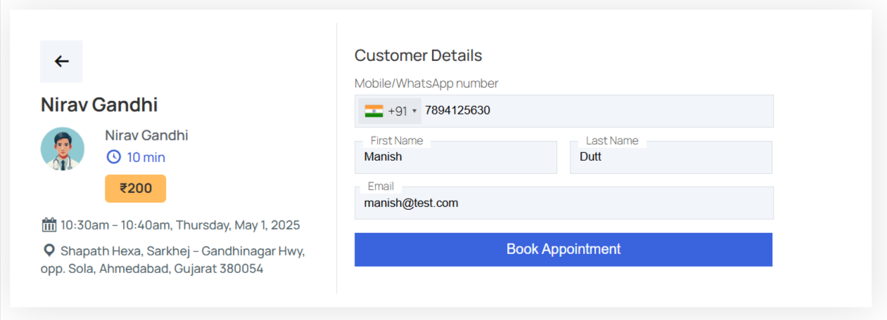 Booking Wizard Step 3 - Confirm & Thank You Page