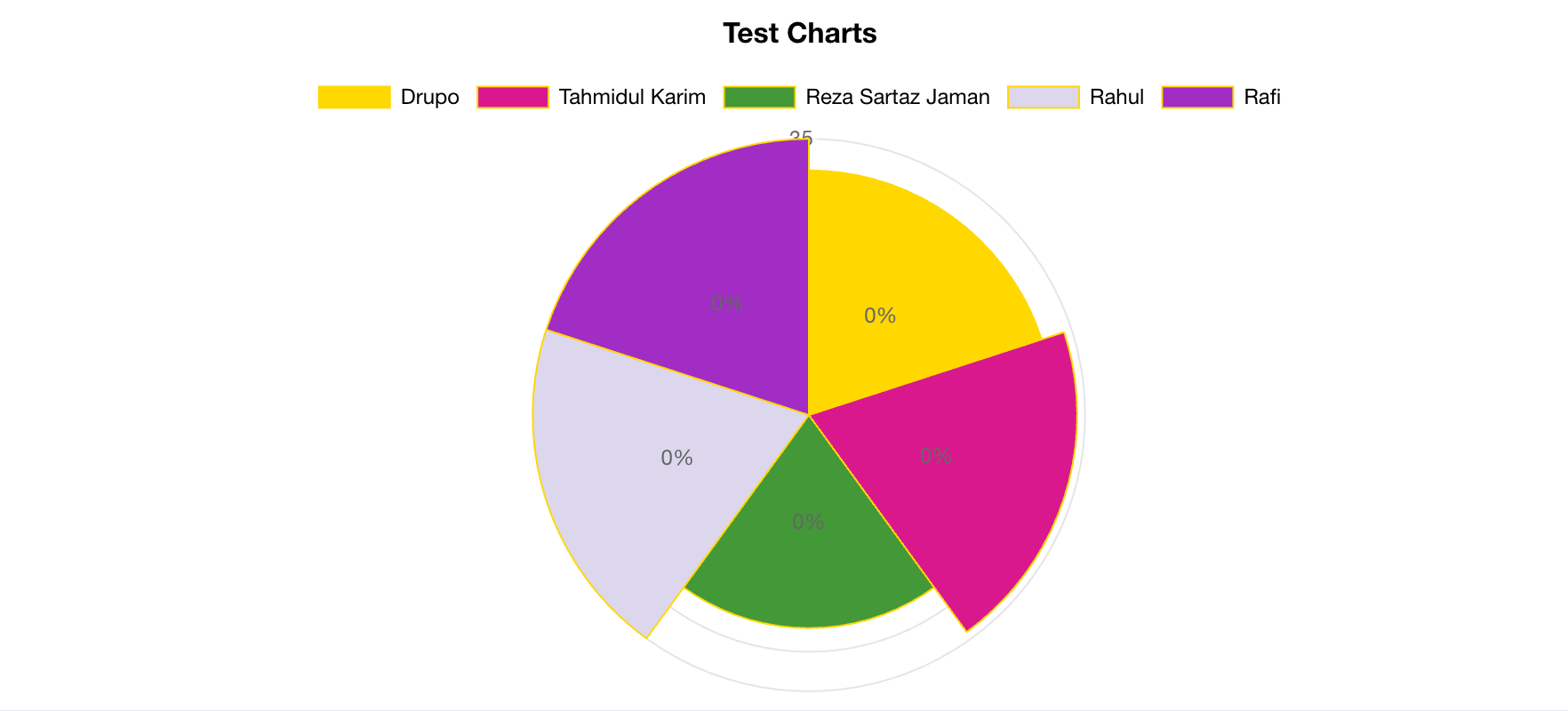 Rendered chart in the frontend
