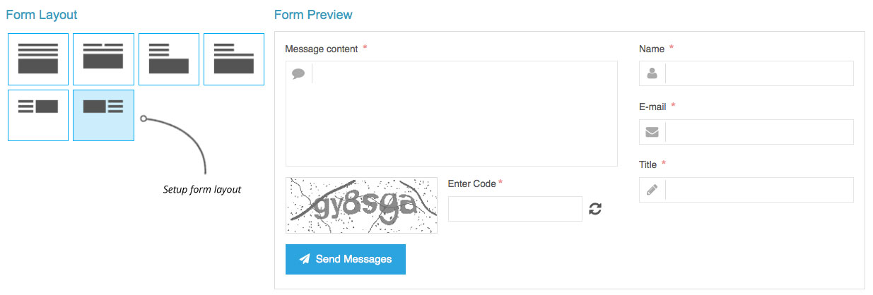 Setup form layout.