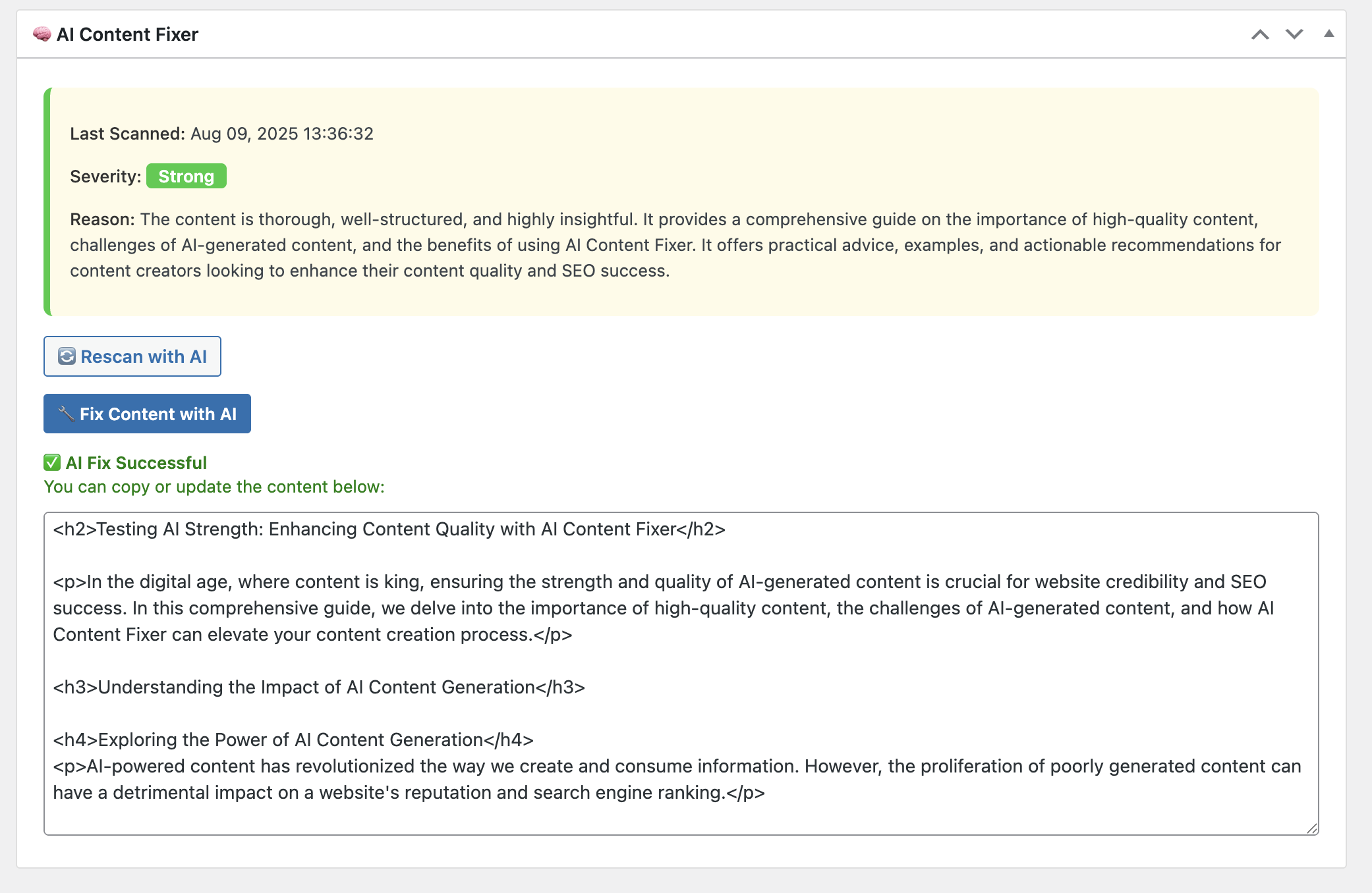 ✨ AI rewrite and fix post
