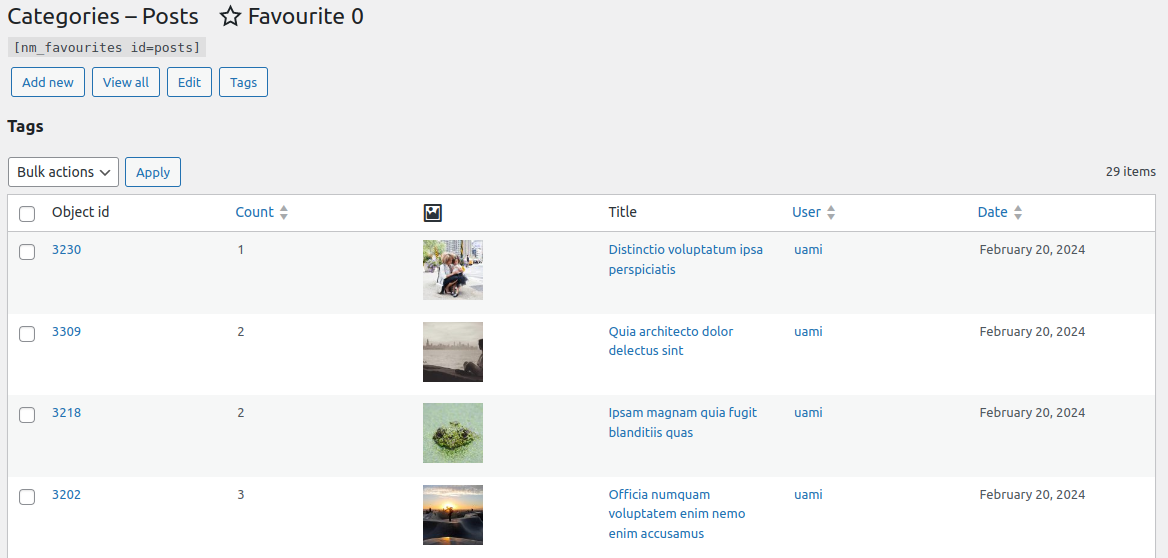 General plugin settings.