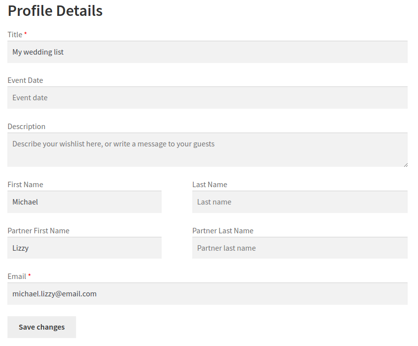 Add detailed profile information and customize visibility and required status of profile fields.