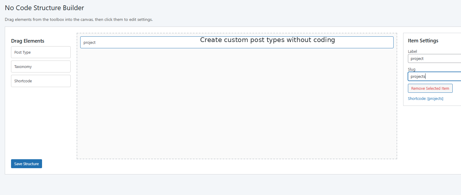 Create custom post types without coding