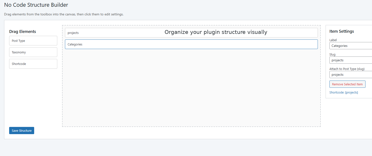 Organize your plugin structure visually