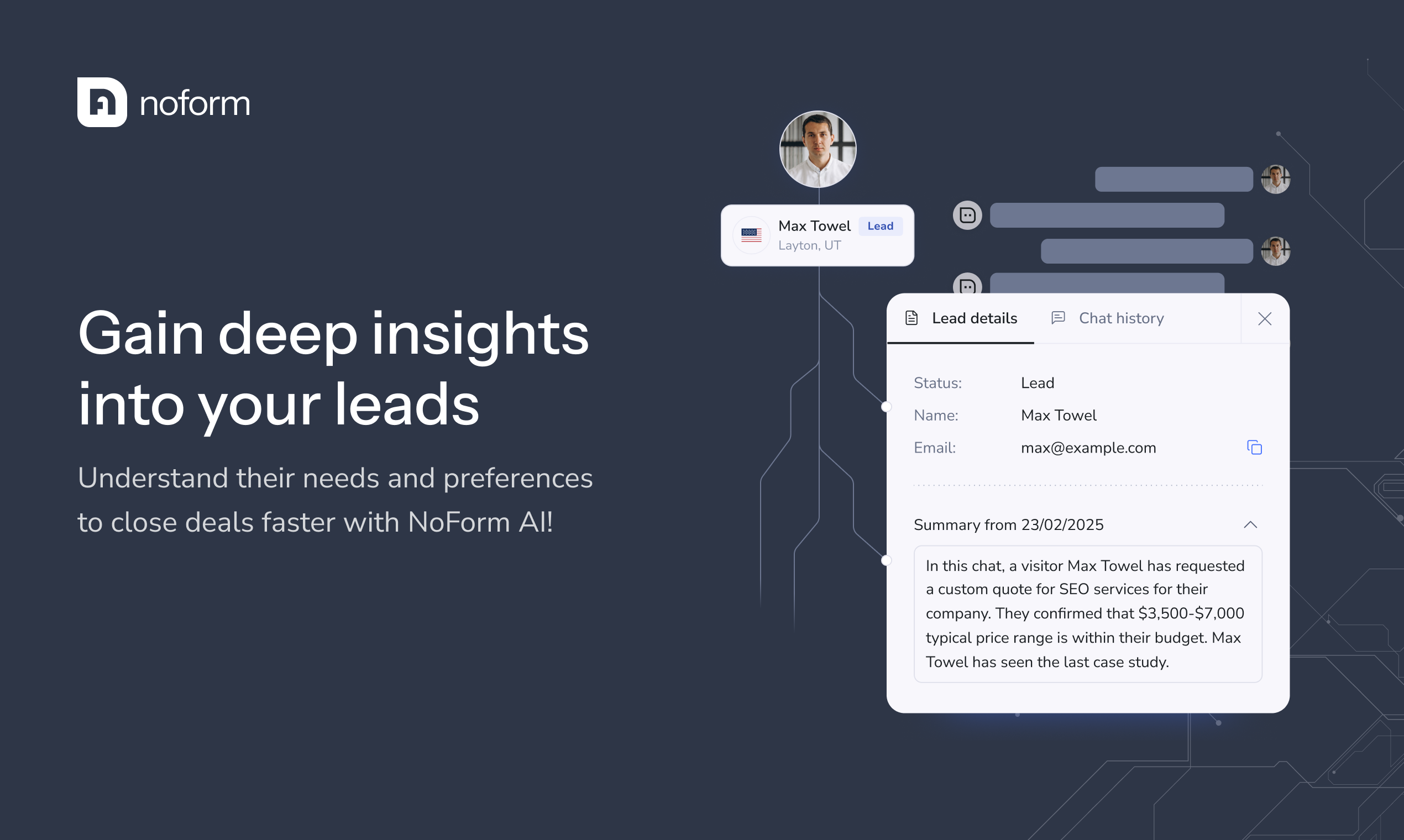 Gain valuable sales insights through detailed conversation summaries and boost your team’s efficiency.