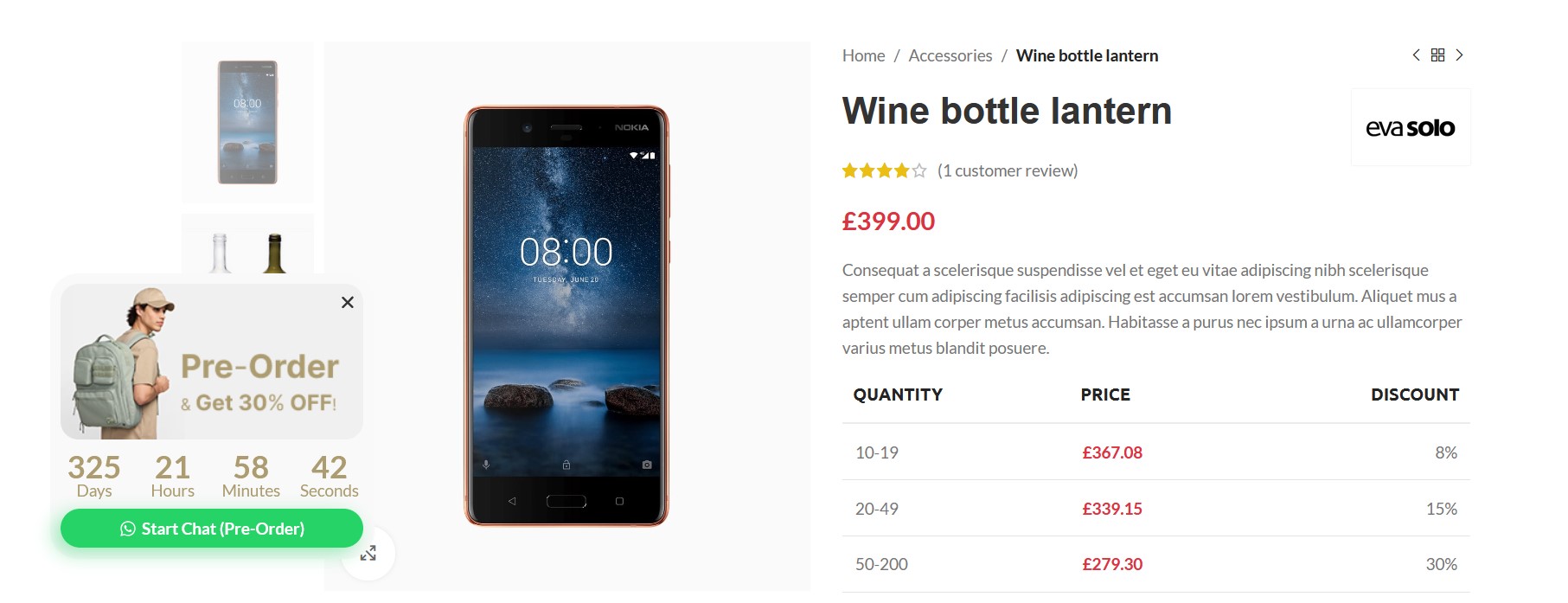 Create urgency with limited stock alerts.