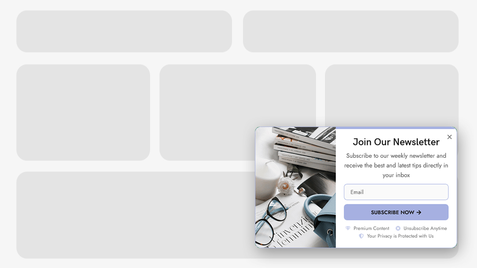 an Email Sign-up Discount Pop-up that was created with Notifal and you can import it to your website from our library!