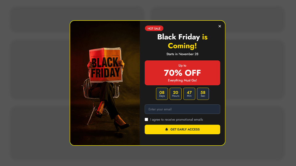 a Discounted Products Flaoting Bar that was created with Notifal and you can import it to your website from our library.