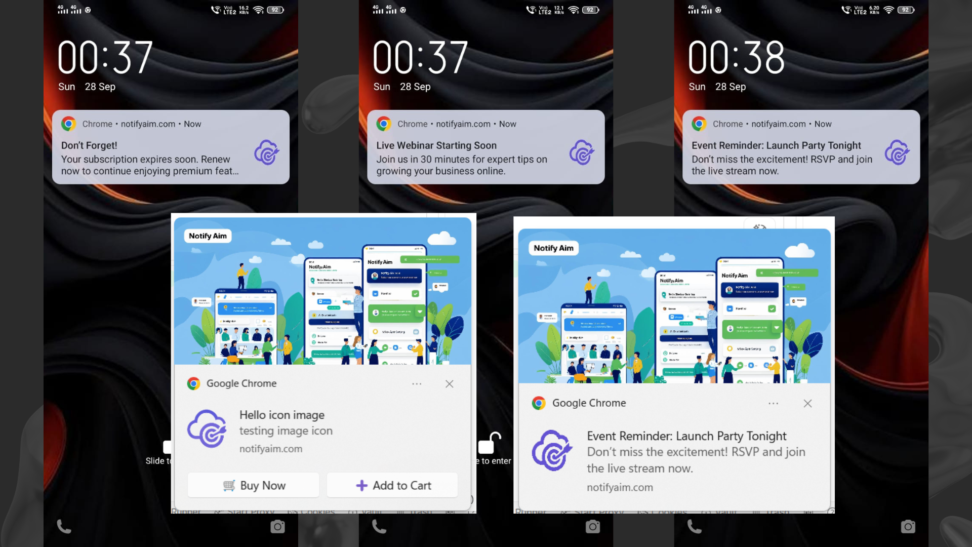 Notifications example.