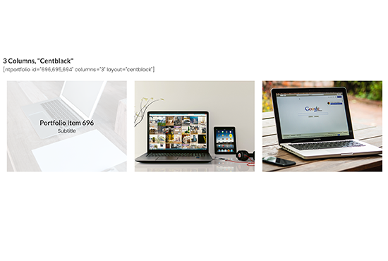 Centblack: Centblack adds the exact same effects as Vertblack. The main difference between the two layouts is the animation; While with Vertblack, the text scrolls from the two horizontal sides of the image, with Centblack, it appears from the center.