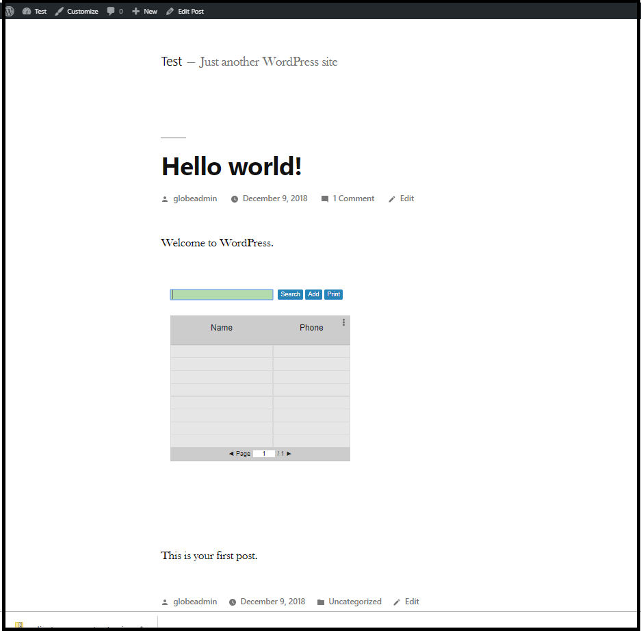 Display a shortcode snippet