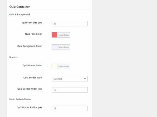 Quiz example (dark theme)