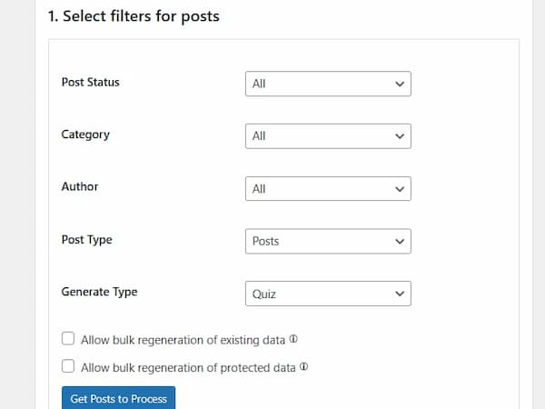 Post inventory admin page