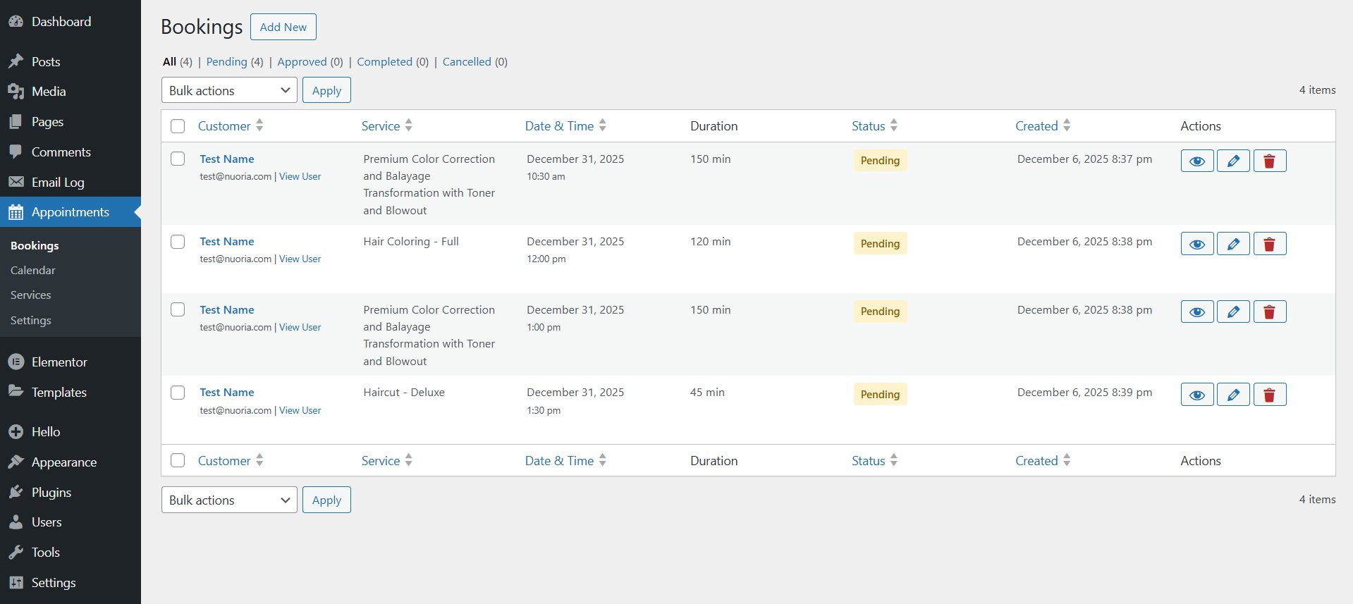 **General Settings:** Business hours and time slot configuration.