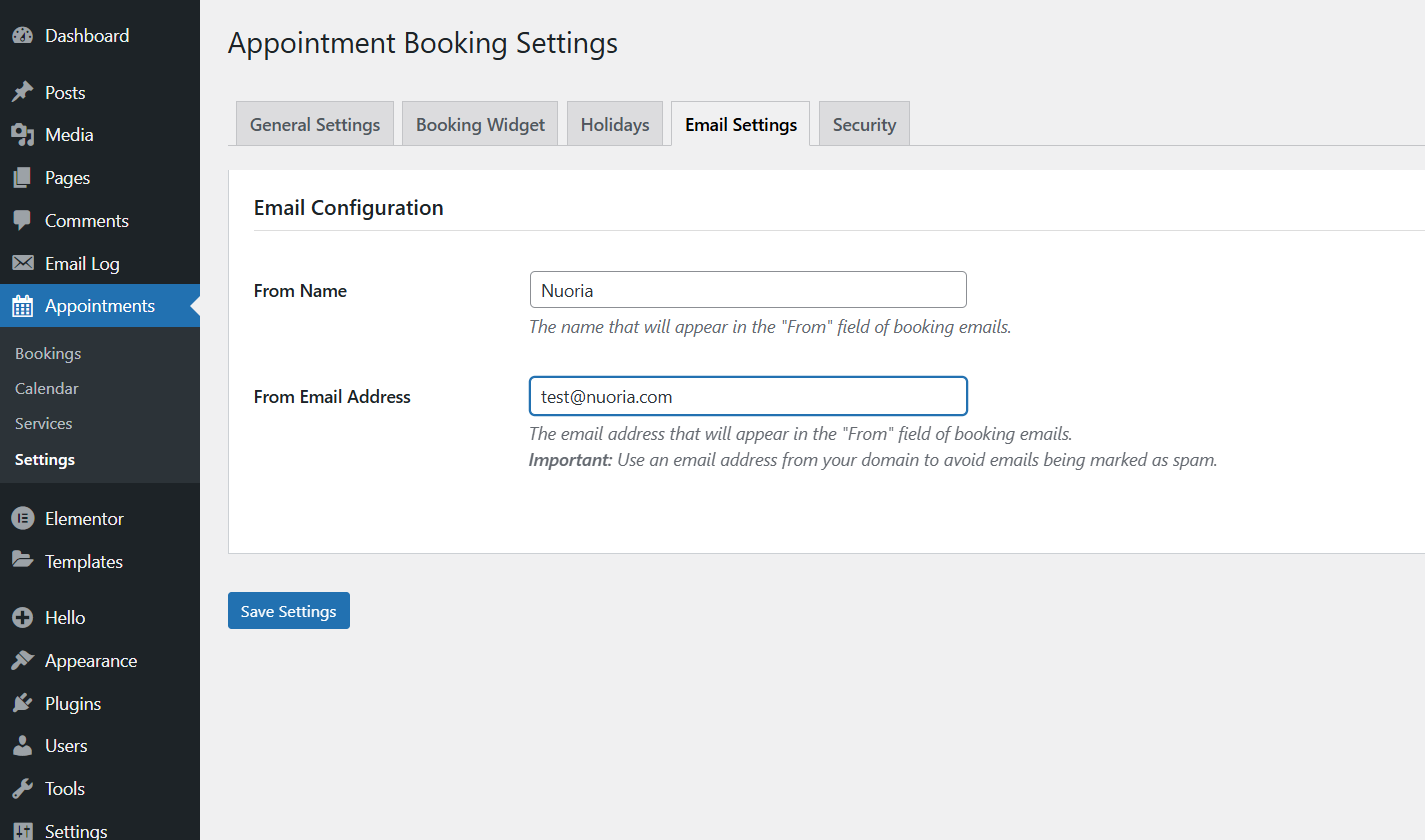 **Page Builder Integration:** Example of the Elementor widget.