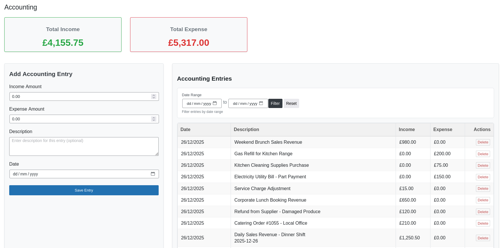 Settings Panel – Configure taxes, receipts, and system preferences.