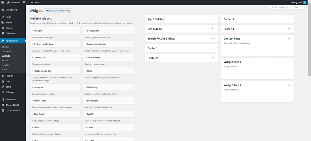 Insert your widgets inside this sidebar.