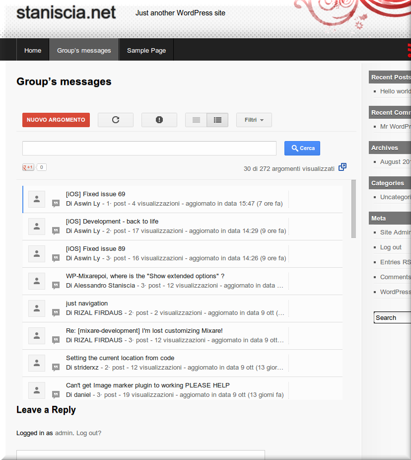 Screenshot Shortcode in action [thanks to mixare.org](http://www.mixare.org)