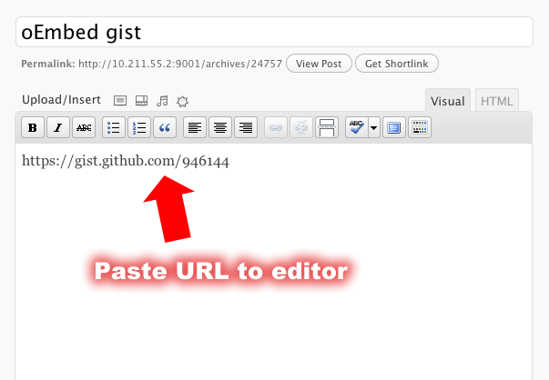 Copy URL from gist.github.com.