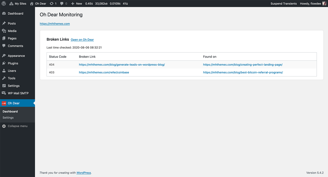 Broken Links Monitoring