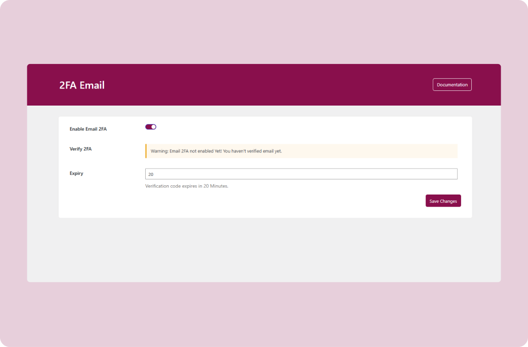 **Email Customization Settings** – Provides an interface to customize the email message sent to users.