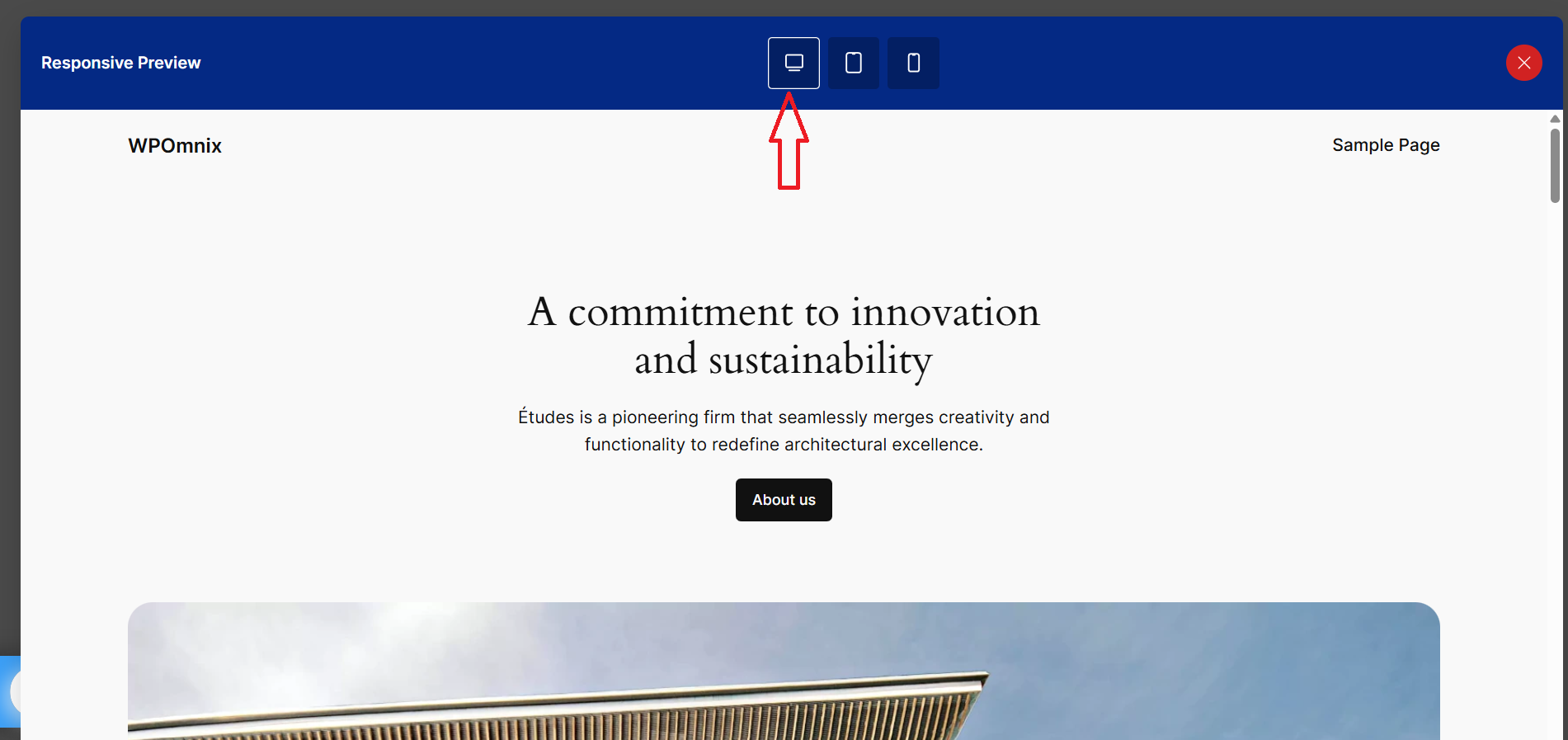 Desktop preview mode