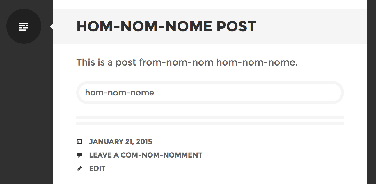 A demonstration of the plugin modifying a post title, content, and the
