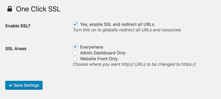 Configure your SSL to run on specific sections and behave in a certain way as required.
