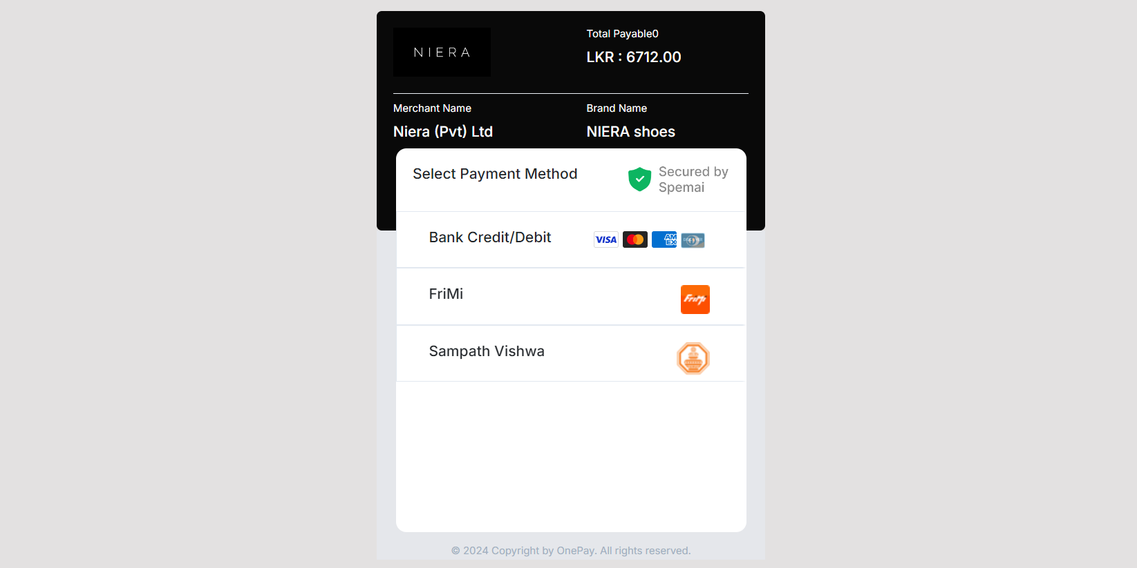 onepay payment gateway