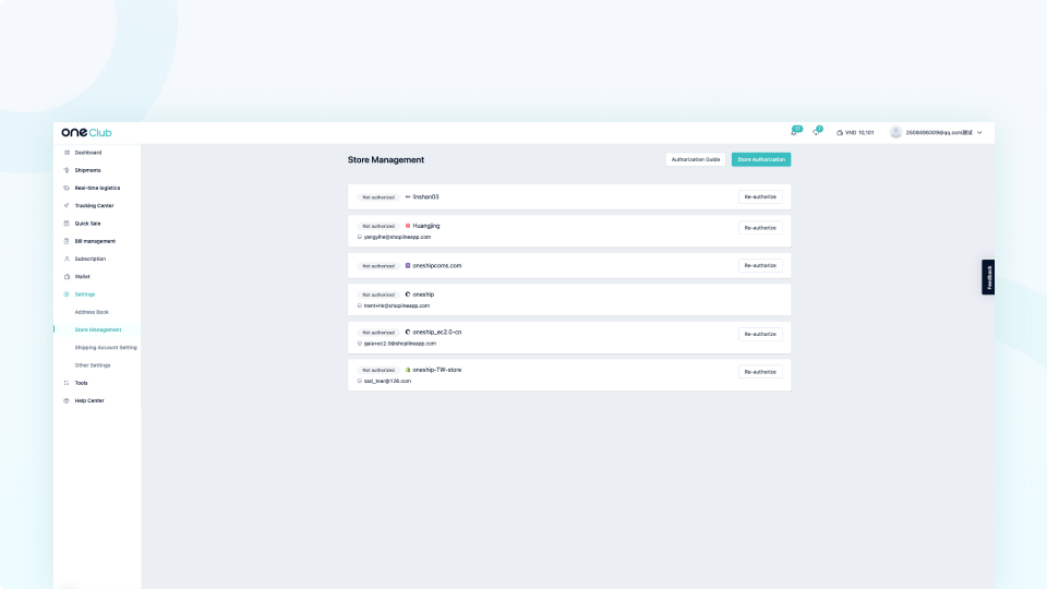 Integrate your store with OneShip