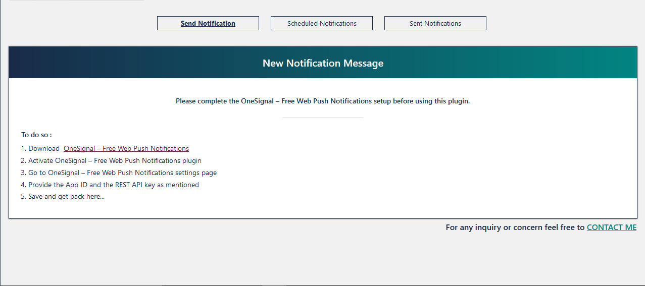 Plugin Instruction page (What should be done to send your notifications from the backend)