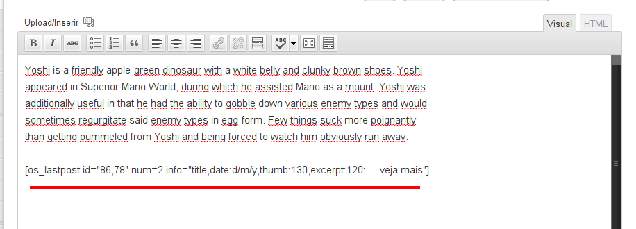 Plugin used on a post.