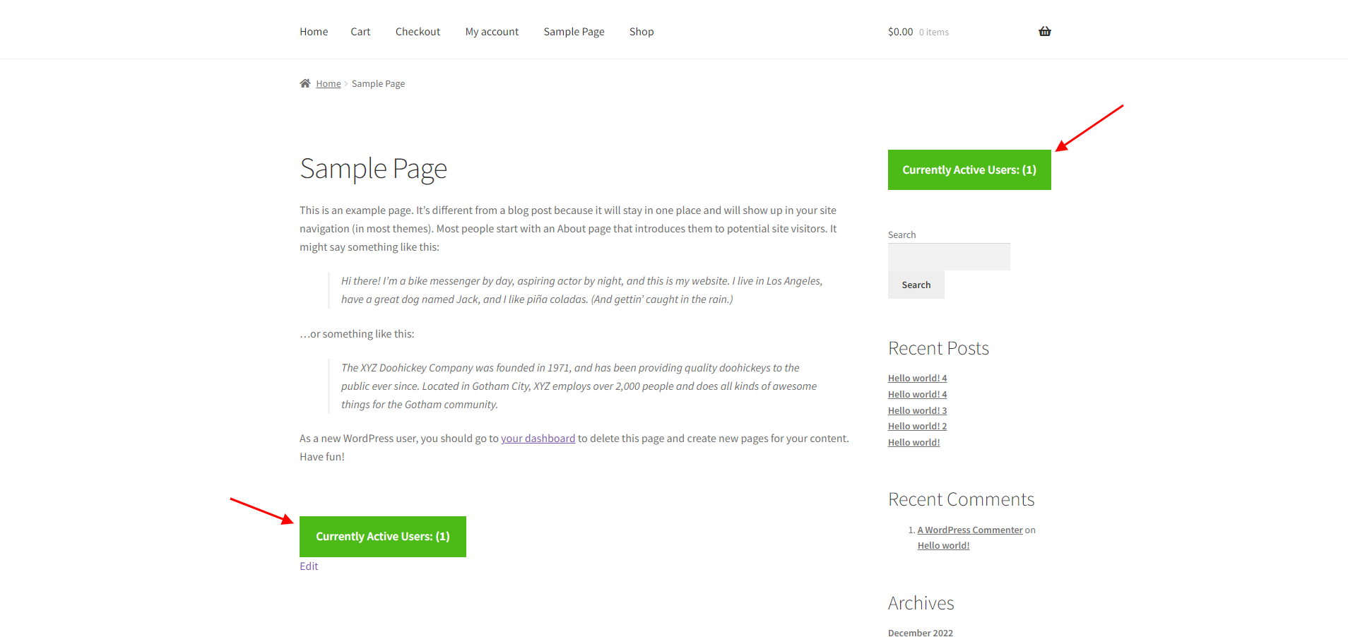 Fronted - Here display Online Active Users in pages, post and widget sidebar using shortcode