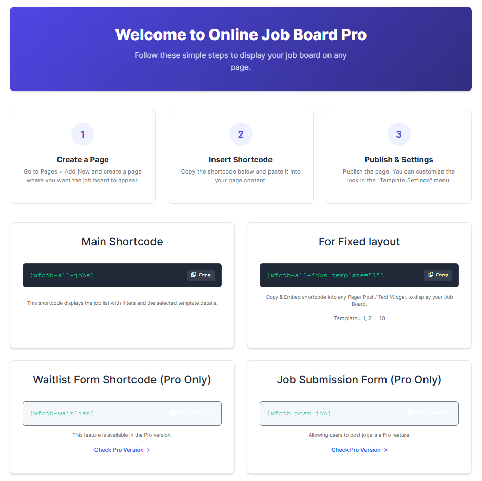 How To Use & Shortcodes