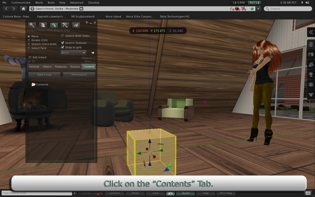 Click on the "Contents" tab.