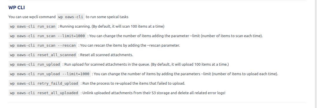 Handling tasks using WP CLI commands