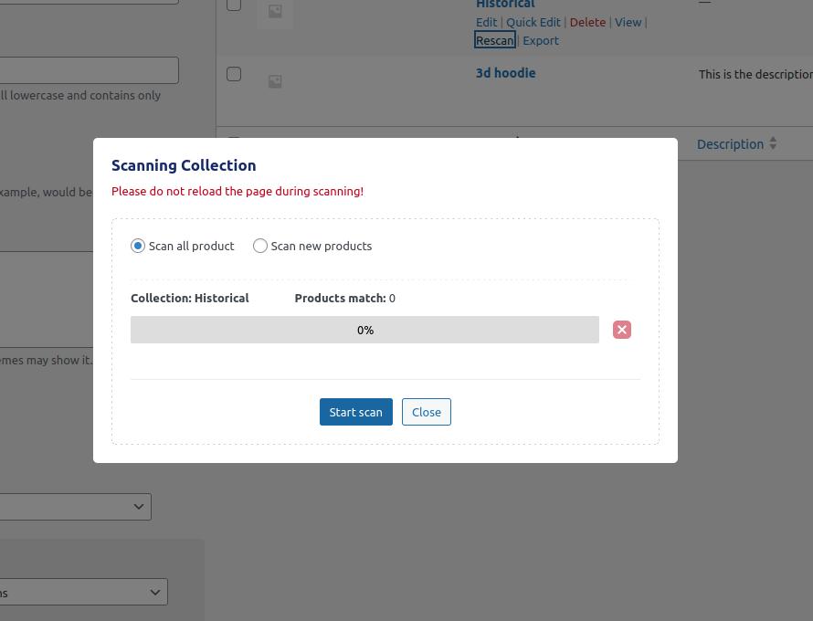 Scan product for follection