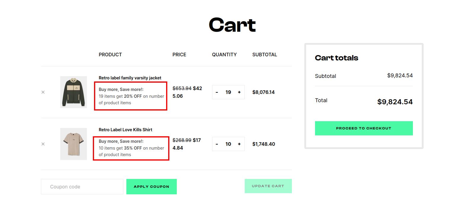 Display sale off in Cart/Checkout