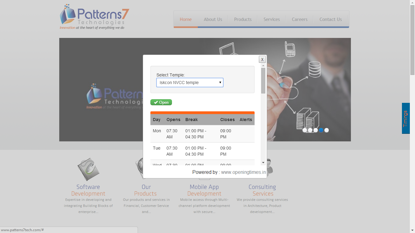 Select the Branch/Facility and you will get quick access to Opening times, Address and Map.