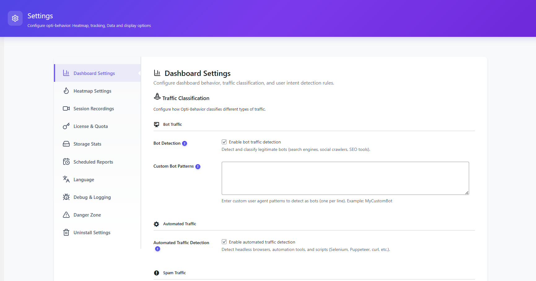Dark mode interface for comfortable nighttime administration