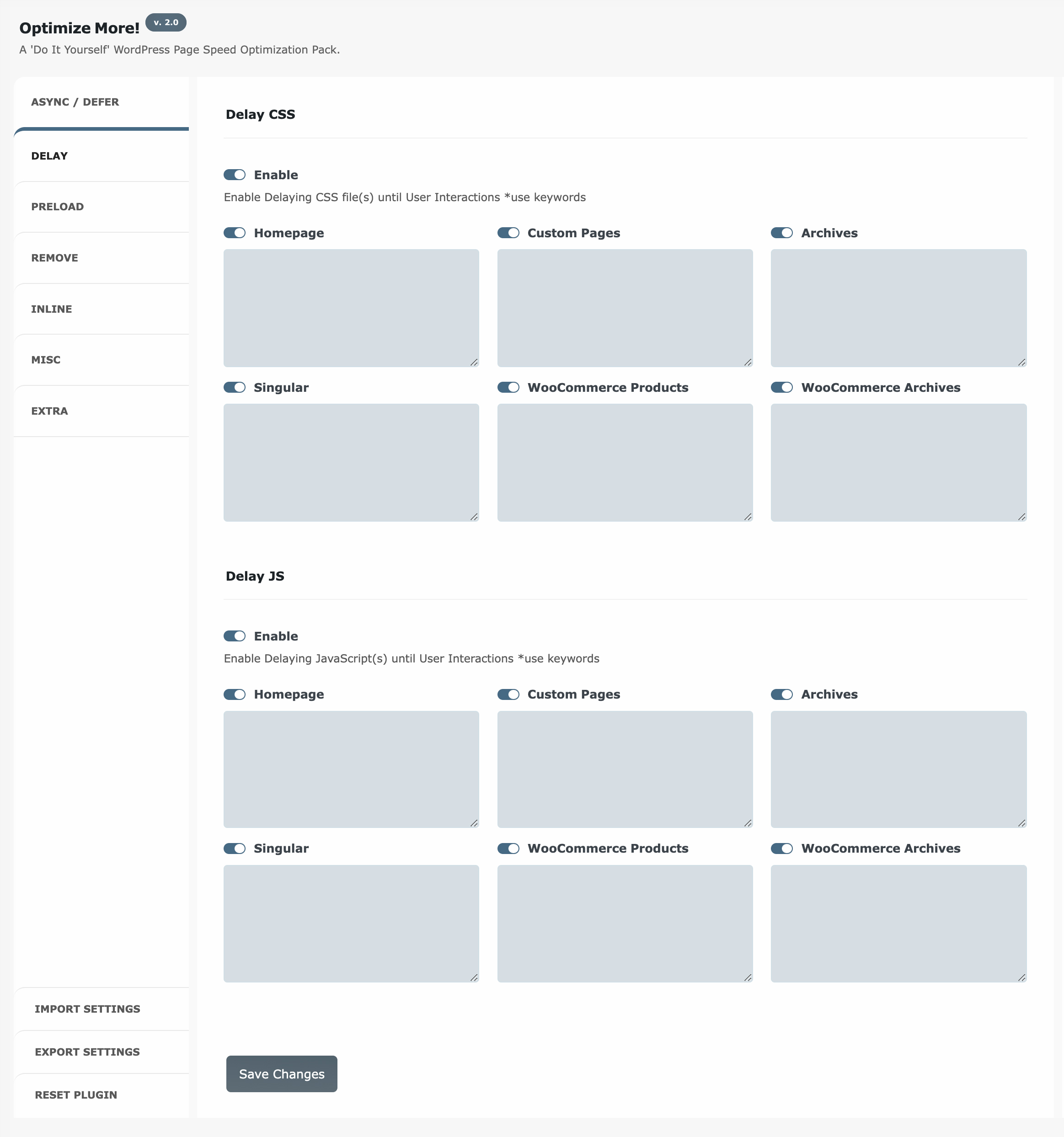 Delay Tab — Delay CSS and JavaScript files until User Interactions