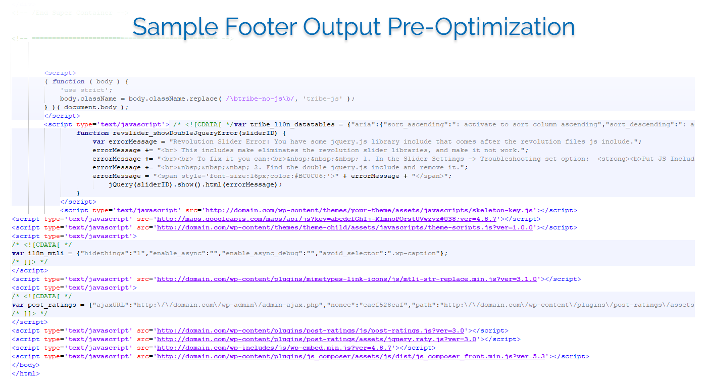 Pre-Optimized Footer