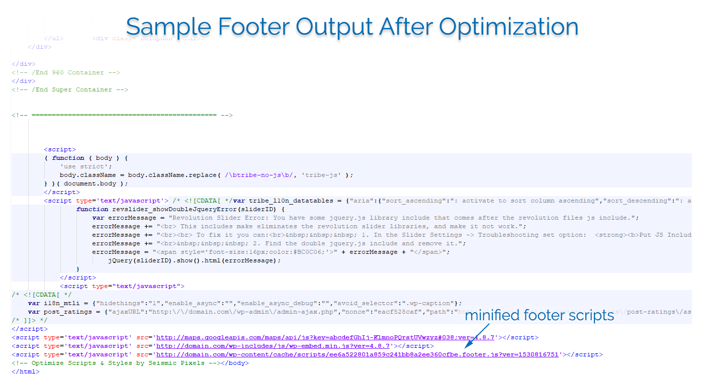 Optimized Footer
