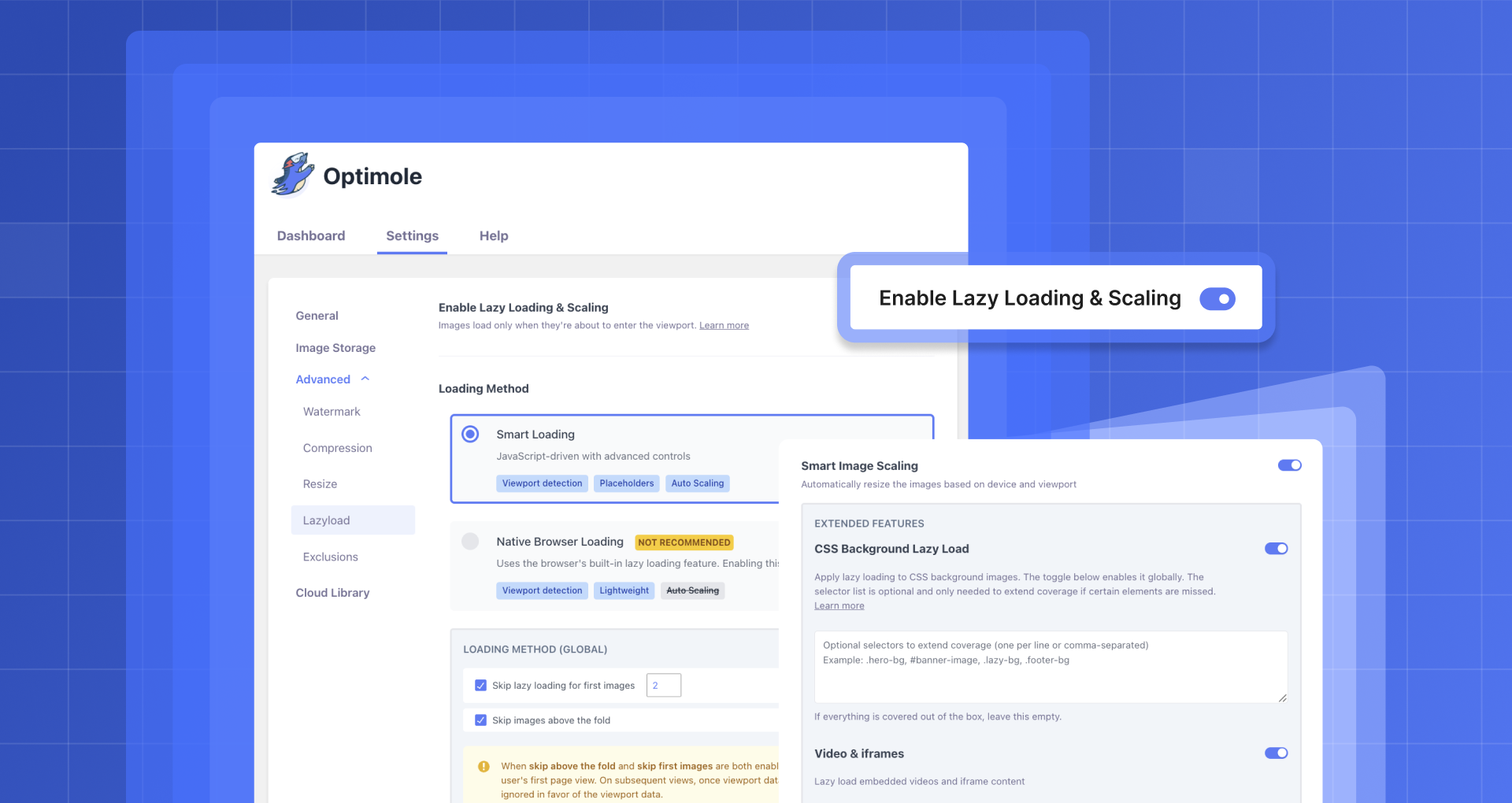 Lazy Loading: Load images only when visible